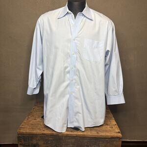 Brooks Brothers Oxford Button Down Shirt Light Blue Supima Cotton 16.5